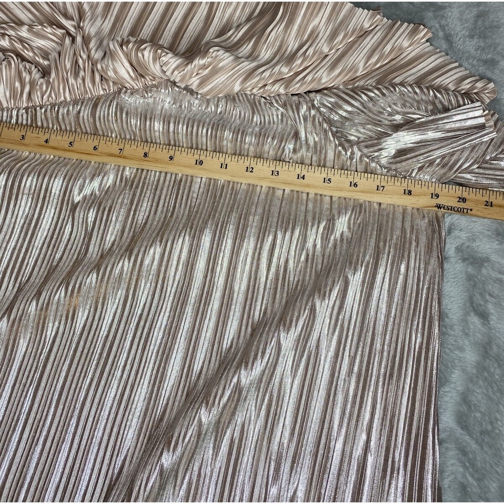 Devlin Nordstrom One Shoulder Top Pleated Gold Party Cocktail Holiday Size M - Picture 7 of 9